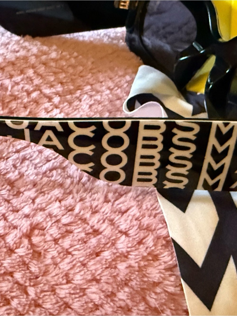 Marc Jacobs Black and White Logo Frame Sunglasses - Picture 2 of 5